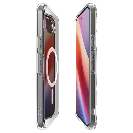 Etui z MagSafe Spigen do Google Pixel 9A, Ultra Hybrid, przezroczyste / białe + Szkło Hartowane 9H