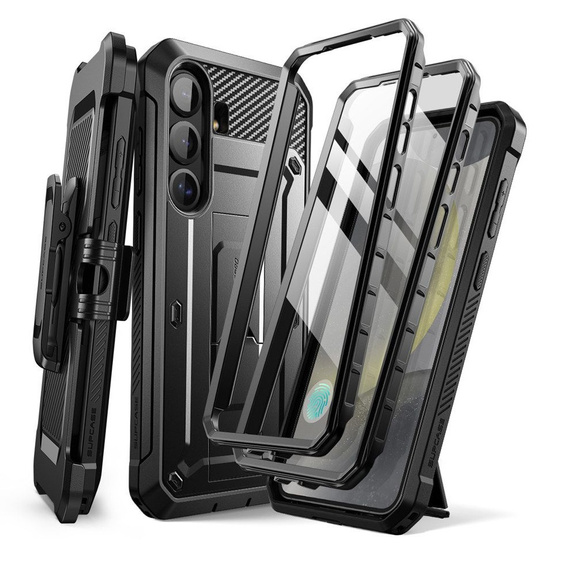 Etui Supcase do Samsung Galaxy S25, Unicorn Beetle Pro, Czarne (2x Ramka)