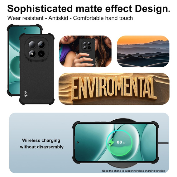 Etui IMAK do Xiaomi Redmi Note 15 Pro 5G, Dropproof, czarne