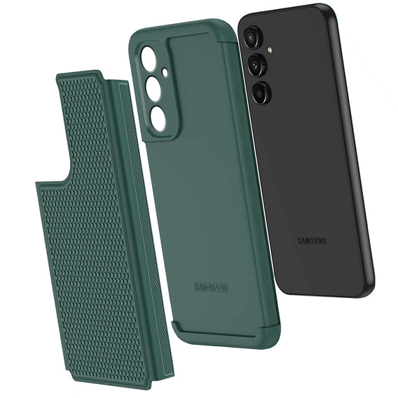 Etui do Samsung Galaxy A54 5G, Twill Dots, z ochroną aparatu, Zielone