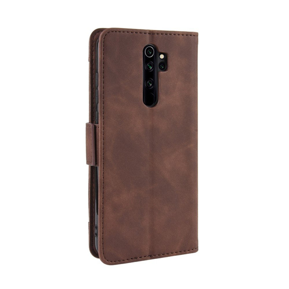 Etui z klapką do Xiaomi Redmi Note 8 Pro, Card Slot, brązowe