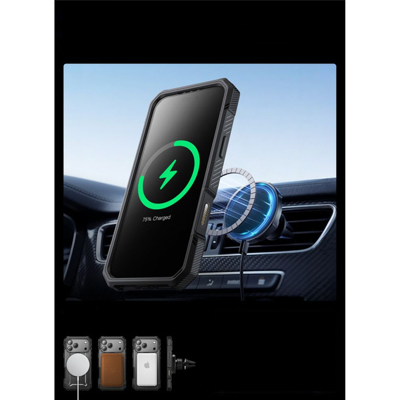 Etui Supcase do iPhone 17 Pro, Unicorn Beetle Grip Pro Mag, Black