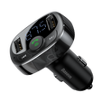 Baseus transmiter FM T-Shaped S-09A – Bluetooth MP3 + ładowarka samochodowa - czarna