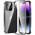 Etui do iPhone 15 Pro, Magnetic Dual Glass, czarne