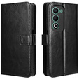 Etui z klapką do Oppo A5 5G / A5m, Crazy Horse Wallet, czarne
