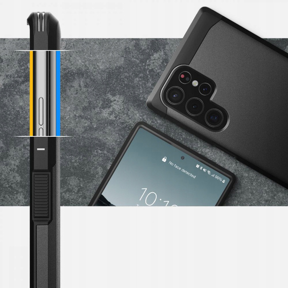 Etui Spigen do Samsung Galaxy S22 Ultra, Tough Armor, czarne