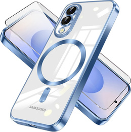 Etui do Samsung Galaxy S25 Edge, Electro MagSafe, niebieskie + Szkło na ekran