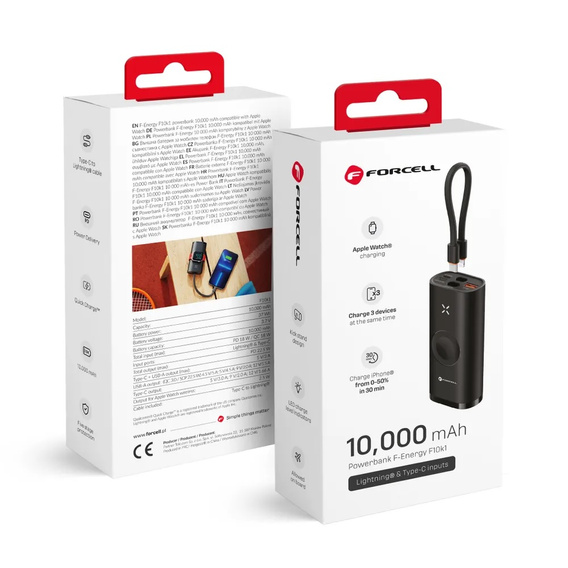 Bezprzewodowa Ładowarka Powerbank Bateria do Apple Watch SE/7/8/9/10/Ultra 10000 mAh (37 Wh)