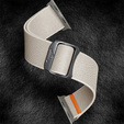 Pasek Nylonowy do Apple Watch 1/2/3/4/5/6/7/8/9/10/11/SE Ultra 1/2/3 42/44/45/46/49mm, elastyczny, Beżowy