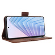Etui z klapką do Xiaomi Redmi Note 14 4G, Card Slot, brązowe