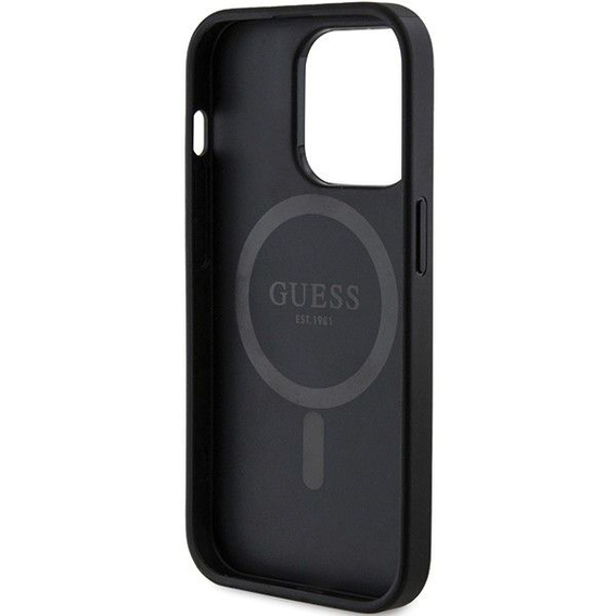 Etui GUESS do iPhone 14 Pro, 4G Ring Classic Logo, czarne