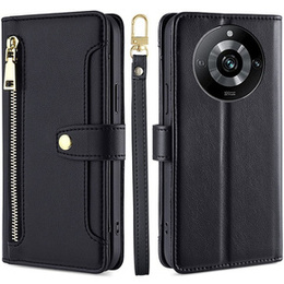 Etui z klapką do Realme 11 Pro 5G / Pro+ 5G, Wallet Zipper Pocket, czarne
