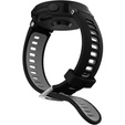 Pasek Silikonowy do Garmin Forerunner 220/230/235/620/630/735/735XT, Czarny/Szary