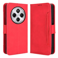 Etui z klapką do Xiaomi Redmi 14C / Xiaomi Poco C75, Card Slot, czerwone