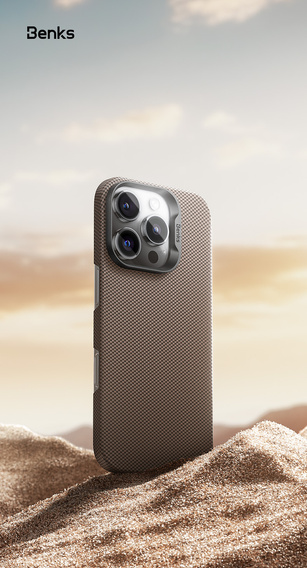 Etui Benks Magnetic Armor Tint Kevlar 1000D (SA66) do iPhone 16 Pro Max – złoty