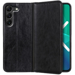 Etui do Samsung Galaxy S22 5G, Wallet Litchi Leather, czarne