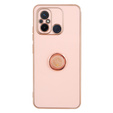 Etui do Xiaomi Redmi 12C, Electro Ring, różowe rose gold