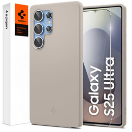 Etui Spigen do Samsung Galaxy S25 Ultra, Silicone Fit Mag, szare + Szkło hartowane