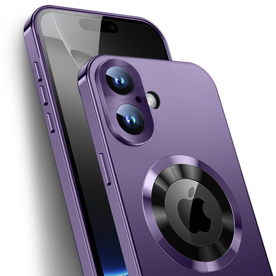 Etui do iPhone 17, ze szkłem prywatyzującym, do MagSafe – fioletowe