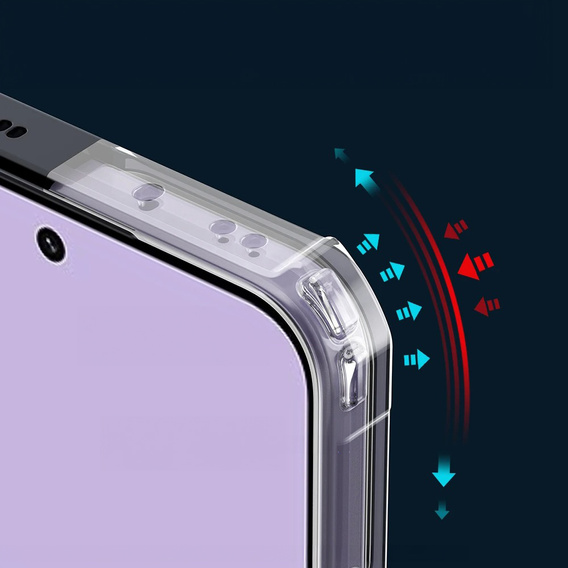 Etui do Oppo Reno 14, AntiDrop Hybrid, przezroczyste z czarną ramką