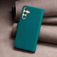 Etui z klapką do Samsung Galaxy A25 5G, BINFEN Wallet, zielone + szkło 9H