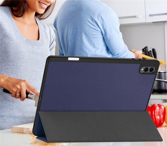 Etui do Samsung Galaxy Tab S11 Ultra, Smartcase z miejscem na rysik, niebieskie