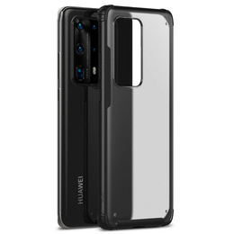 Etui do Huawei P40, Obudowa Fusion Case, Matowe przezroczyste / Czarna ramka