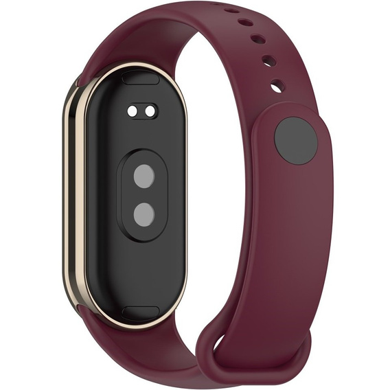 Pasek Silikonowy do Xiaomi Smart Band 10 / 9 / 8, Bordowy