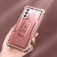 OUTLET Etui pancerne do Samsung Galaxy S21 FE, Dexnor Full Body, różowe rose gold