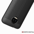 Czarne Etui Football Grain TPU Case Motorola Moto G5S Plus