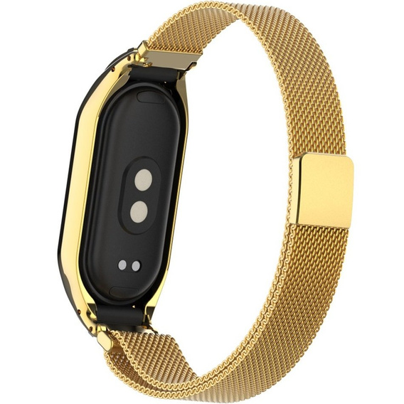 Pasek Bransoleta Milanese do Xiaomi Smart Band 10 / 9 / 8, Złoty