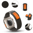Pasek Nylonowy do Apple Watch 1/2/3/4/5/6/7/8/9/10/11/SE Ultra 1/2/3 42/44/45/46/49mm, Szary/Pomarańczowy