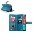 Etui z klapką do Samsung Galaxy A36 5G, Wallet Zipper Pocket, niebieskie