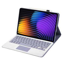 Etui z klawiaturą do Xiaomi Pad 7 / 7 Pro, TouchPad, fioletowe