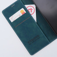 Etui do iPhone 15 Pro, ERBORD Vintage portfel z klapką, niebieskie