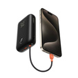 Powerbank VEGER K3 30000 mAh z wbudowanymi kablami USB-C i Lightning, PD 35W – Czarny