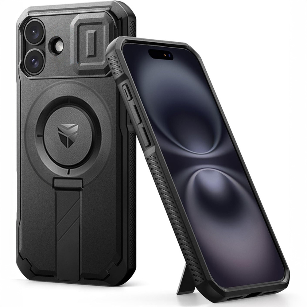 Etui Dexnor do iPhone 16 Plus z magnetycznym mocowaniem i ochroną aparatu – czarne