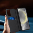 Etui z klapką do Samsung Galaxy S23 FE, Smart View Wallet, czarne
