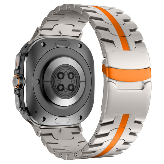 Bransoleta do Samsung Galaxy Watch Ultra 47mm (2025 / 2024), Tytanowa / Pomarańczowa