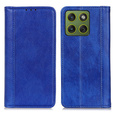 Etui z klapką do Motorola Edge 70, Split Leather, niebieskie