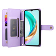 Etui z klapką do Honor Magic 7 Lite, Wallet Zipper Pocket, fioletowe