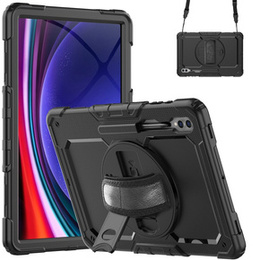 Etui pancerne do Samsung Galaxy Tab S9 Ultra, ochronne 360 z miejscem na rysik, Czarne