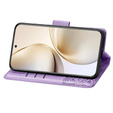 Etui z klapką do Realme 14 Pro+ 5G, Butterfly, fioletowe