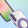 Etui Magnetyczne do Samsung Galaxy A56 5G, do MagSafe, fioletowe + Szkło 9H