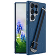Etui NILLKIN do Samsung Galaxy S23 Ultra, Stripe Design z rączką, niebieskie