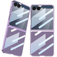 Etui ze szkłem do Samsung Galaxy Z Flip7 5G, PC Case, Fioletowe