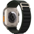 Pasek Nylonowy do Apple Watch 1/2/3/4/5/6/7/8/9/10/SE/Ultra/Ultra 2 42/44/45/46/49mm, Czarny / Zielony