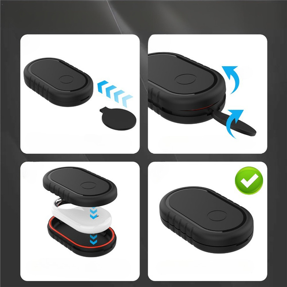 Wodoodporne etui do Samsung Galaxy SmartTag2 – zabezpieczenie lokalizatora - czarne
