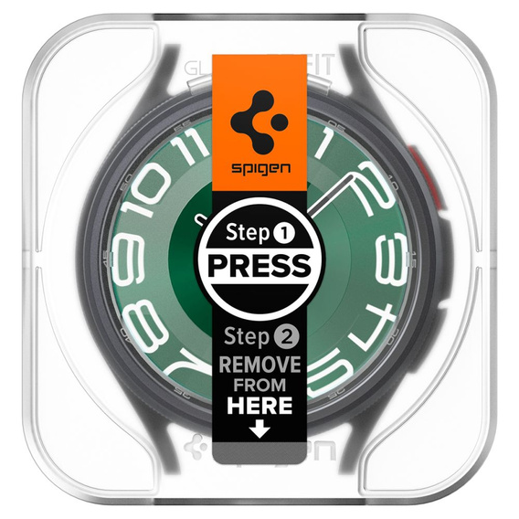 2x Szkło Hartowane Spigen do Samsung Galaxy Watch 6 47mm, Glas.TR "EZ FIT", Clear