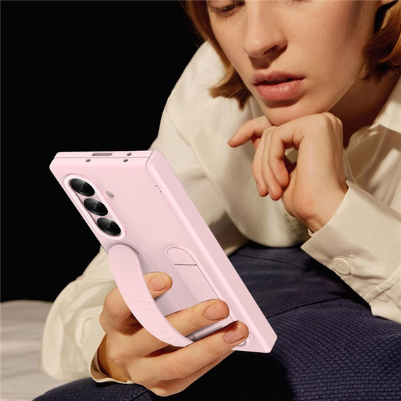 Etui z rączką i podstawką do Samsung Galaxy Z Fold7 – różowe